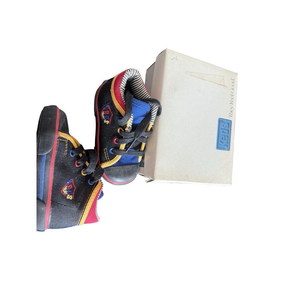 Vintage Keds‎ toddler 5 M all sport black primaryi colors hi top new 90s